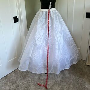 1/2 slip ball gown wedding petticoat tulle slip 3 layers with 3 rows of tulle